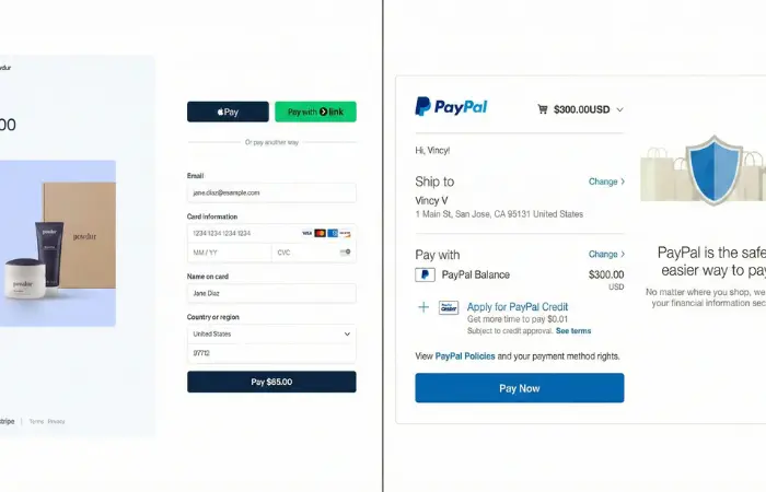 payment processor options comparing Stripe vs PayPal fees for UK ecommerce