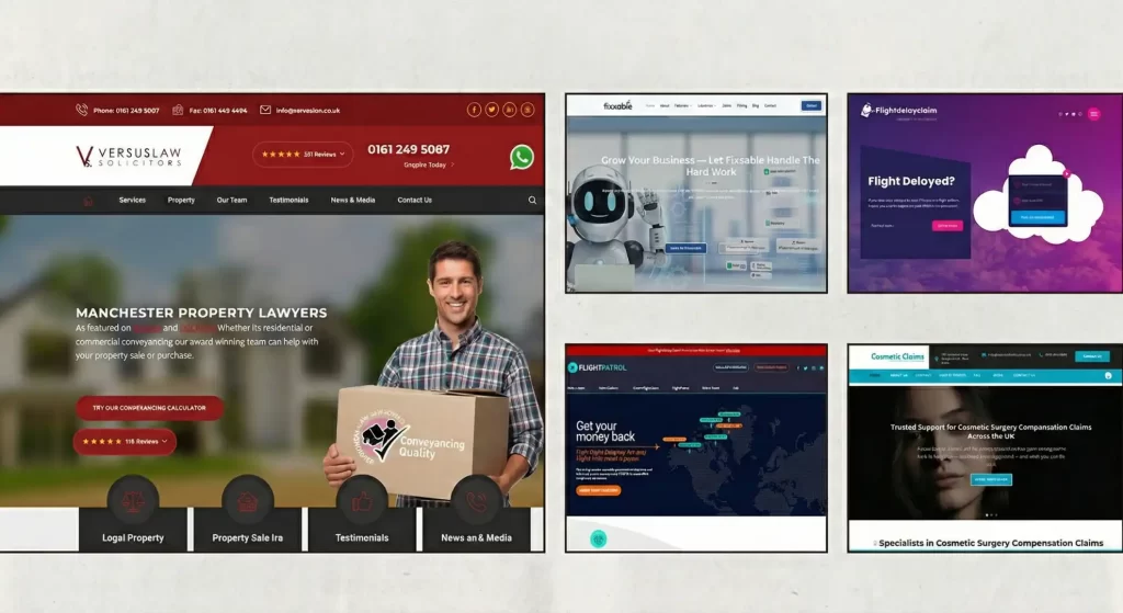 web design Manchester portfolio for UK businesses