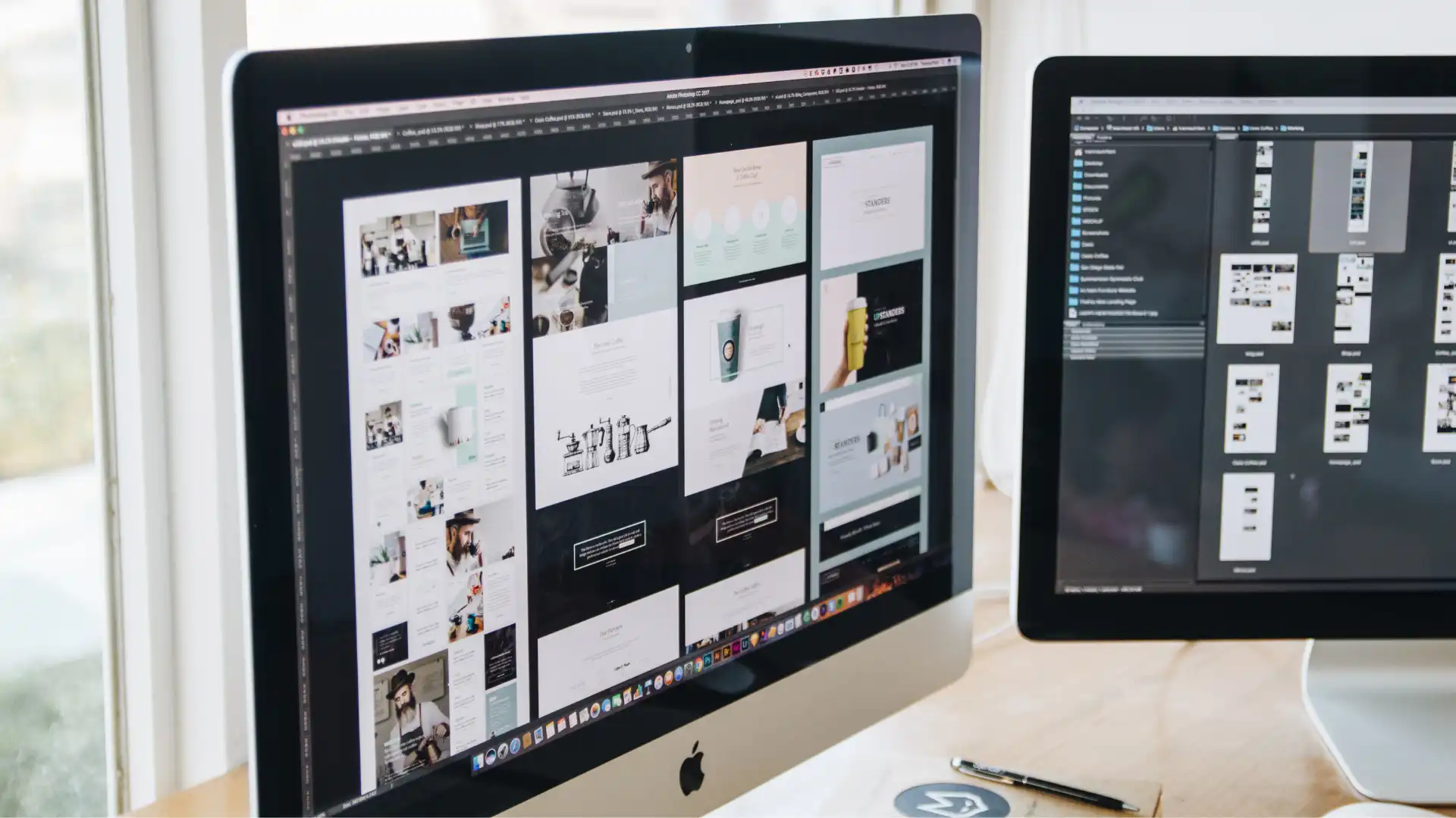 Best web design agency Manchester – team reviewing a website design project in a modern UK office