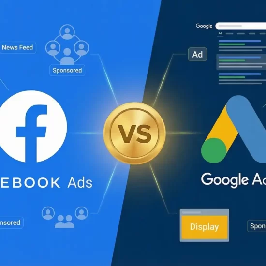 Facebook ads vs Google ads cost comparison for UK businesses