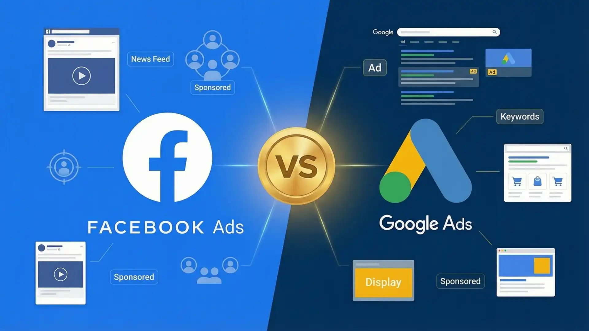 Facebook ads vs Google ads cost comparison for UK businesses