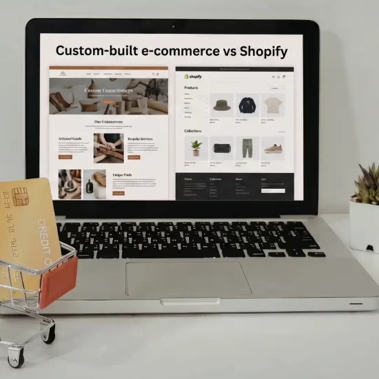 custom built ecommerce site benefits over Shopify bespoke ecommerce website development