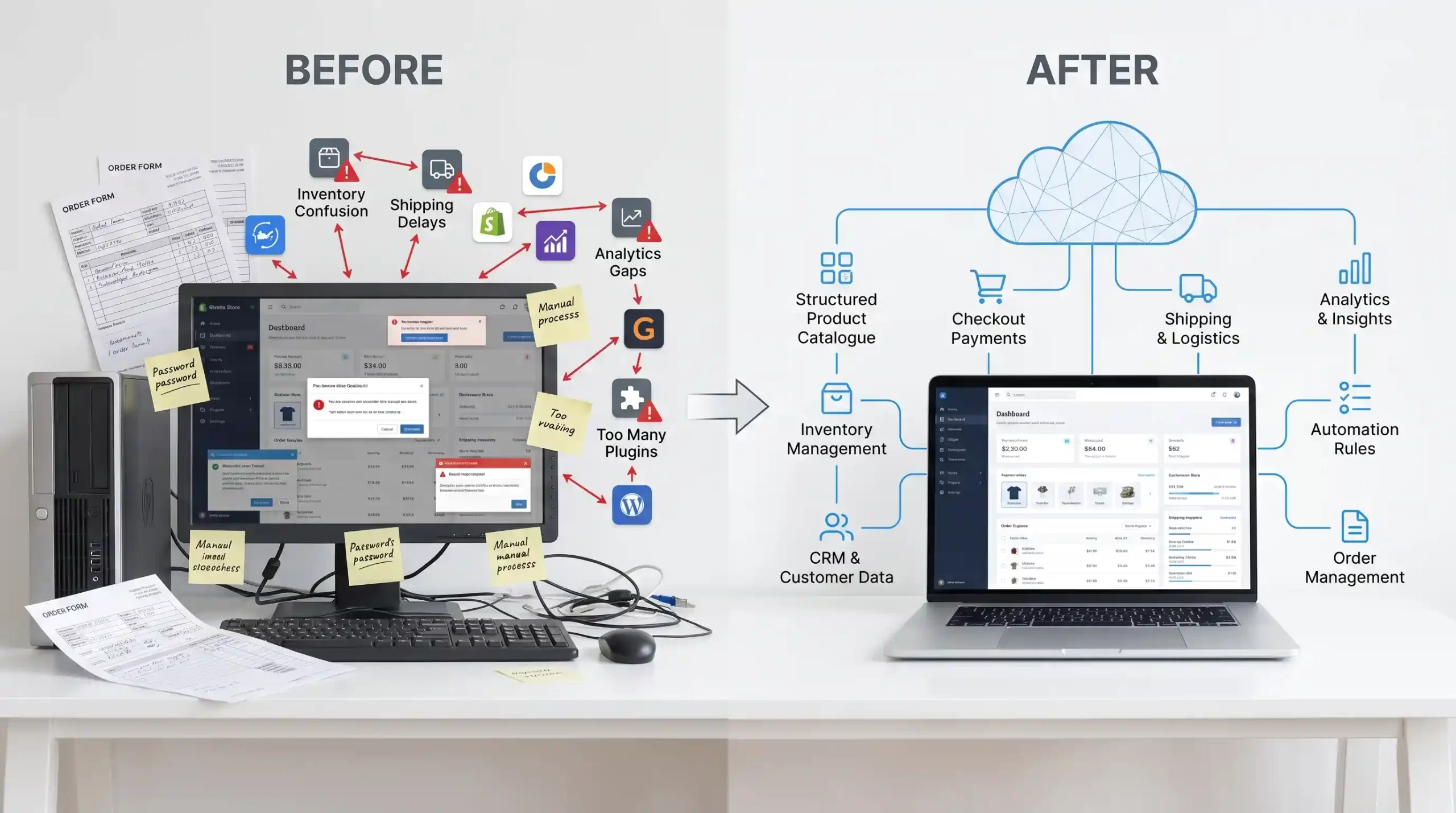 ecommerce-architecture-redesign-before-after