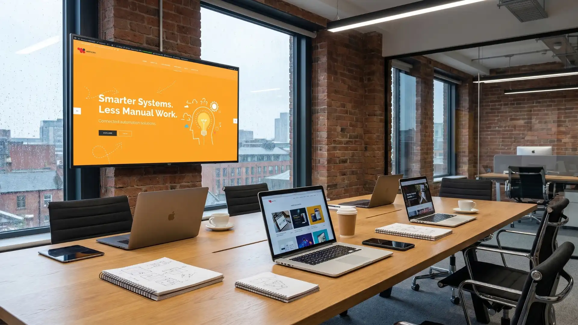How to choose a web design agency in the UK – business owner reviewing agency portfolio on laptop