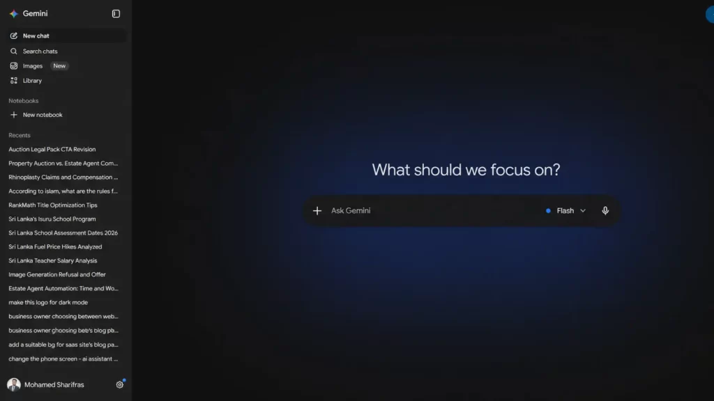 Gemini AI interface for small business showing Google-powered AI productivity tools for business