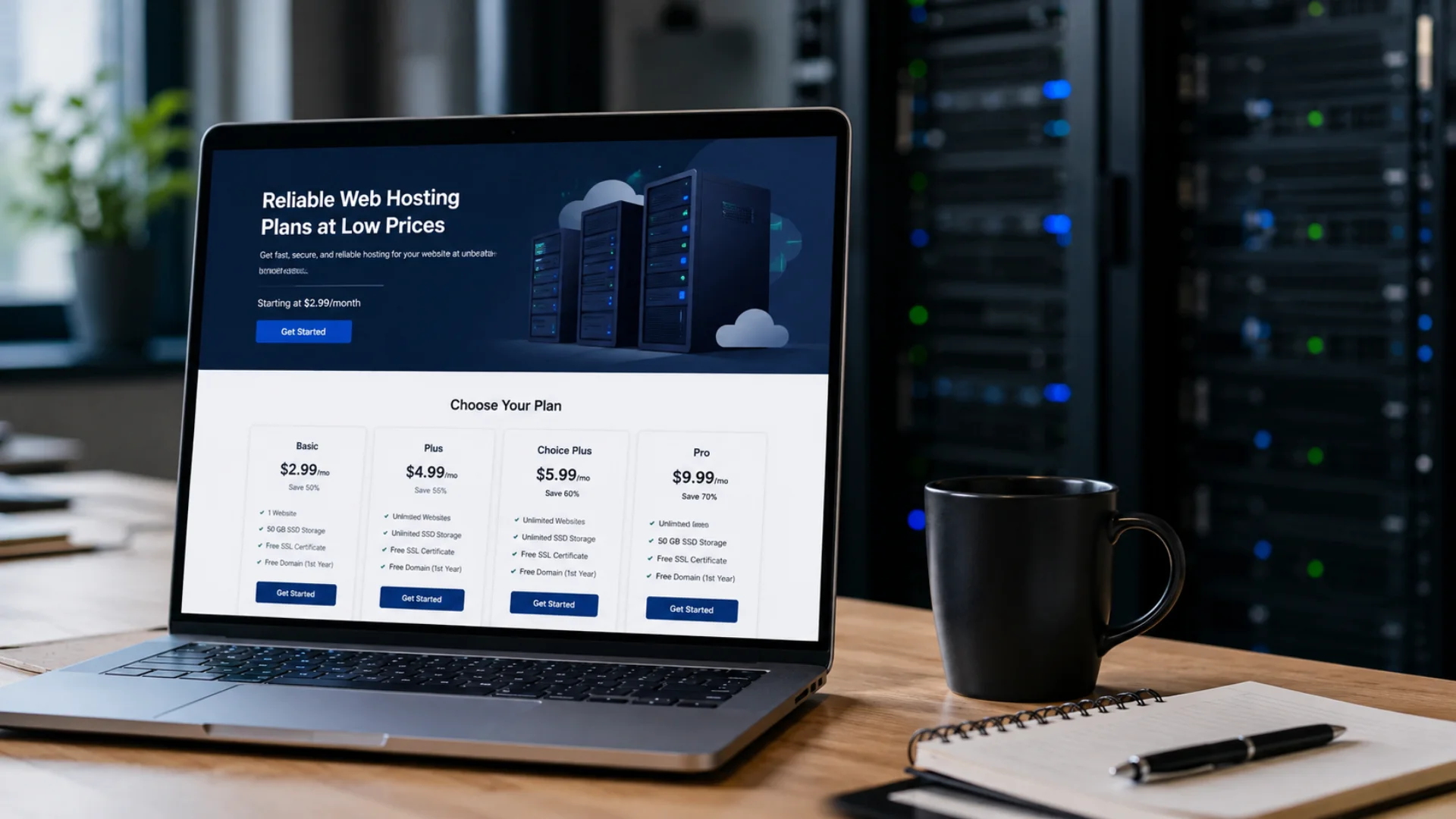 UK business owner comparing cheap hosting for UK businesses options