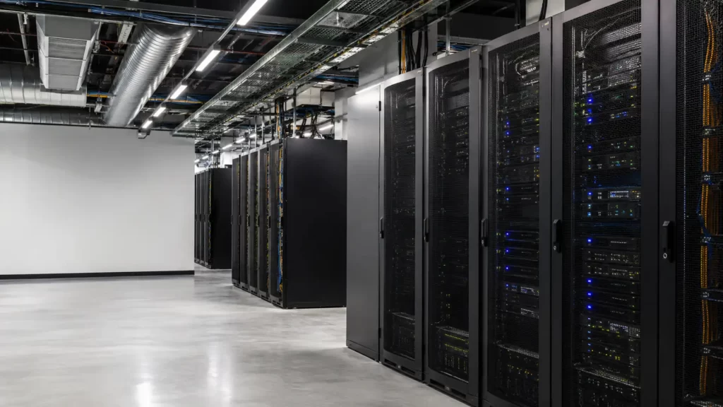 UK web hosting data centre server room