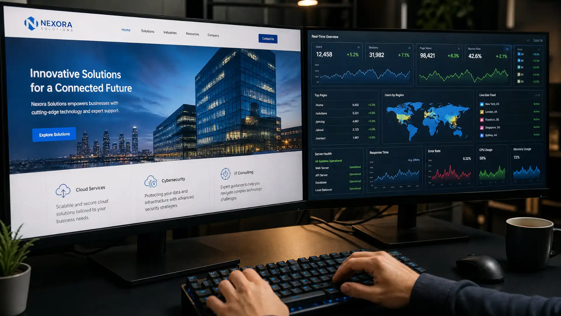 Website launch followed by analytics, performance monitoring and ongoing support